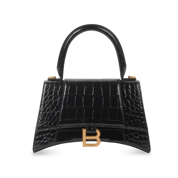 Balenciaga Hourglass Small Crocodile Embossed Leather Bag - Picture 14 of 16
